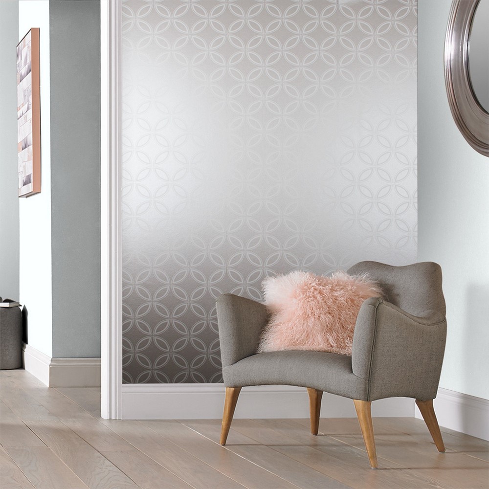 Eternity Geometric Wallpaper 104066 by Graham & Brown in Pearl White